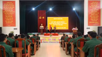 Trung đoàn 254 Bộ Chỉ huy Quân sự tỉnh tiễn quân nhân hoàn thành nghĩa vụ quân sự tại ngũ năm 2026
