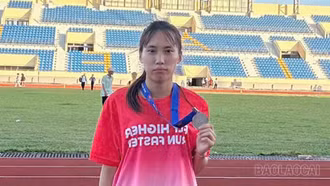 Quốc Thị Kính mang Huy chương Bạc về cho Điền kinh Lào Cai tại giải U20, U23 quốc gia 2026