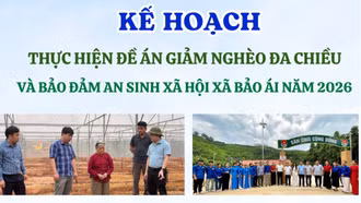 Kế hoạch thực hiện Đề án giảm nghèo đa chiều và bảo đảm an sinh xã hội xã Bảo Ái năm 2026