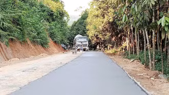 Xã Mỏ Vàng đẩy nhanh tiến độ các công trình giao thông nông thôn
