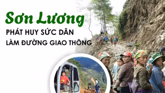 Sơn Lương phát huy sức dân làm đường giao thông