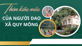 Thôn kiểu mẫu của người Dao xã Quy Mông