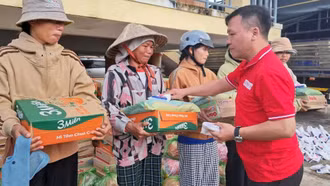 Trung ương Hội Chữ thập đỏ Việt Nam cứu trợ khẩn cấp người dân bị ảnh hưởng bởi bão số 13