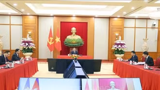 Tổng Bí thư Tô Lâm điện đàm với Chủ tịch Đảng Nhân dân Campuchia Hun Sen