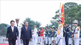 Lễ đón Tổng Bí thư Tô Lâm và Phu nhân thăm cấp Nhà nước Đại Hàn Dân Quốc