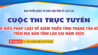 Lào Cai tổ chức thành công Cuộc thi trực tuyến "Tìm hiểu pháp luật về giảm thiểu tình trạng tảo hôn năm 2025"