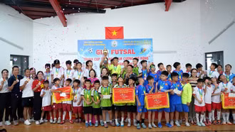 Bế mạc Giải Futsal tranh Cúp Tiểu học Nam Cường mở rộng lần thứ V