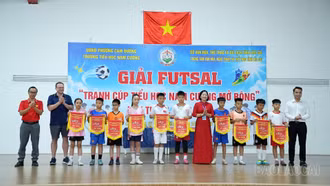 Khai mạc Giải Futsal tranh Cúp Tiểu học Nam Cường mở rộng lần thứ V, năm 2026