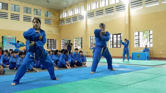 72 võ sinh tham dự Kỳ thi thăng cấp Trung đẳng Vovinam - Việt Võ Đạo Lào Cai mở rộng 