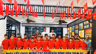 U13 Lào Cai đã có mặt tại Hải Phòng sẵn sàng tham gia Giải Bóng đá thiếu niên U13 toàn quốc Cúp Yamaha năm 2025.