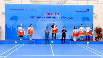 VietinBank Chi nhánh Hòa Bình giành giải Nhất toàn đoàn Hội thao VietinBank Khu vực I - năm 2025