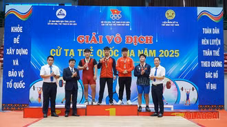 Lào Cai giành thêm 2 huy chương Đồng tại Giải Vô địch Cử tạ trẻ quốc gia 2025