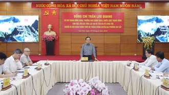 Bí thư Trung ương Đảng Trần Lưu Quang làm việc với tỉnh Lào Cai và Yên Bái về công tác chuẩn bị vận hành hệ thống chính quyền địa phương hai cấp
