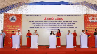 Khởi công Gói thầu số 8 thuộc khu logistic (dịch vụ hậu cần) Kim Thành – Bản Vược