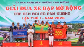 Gần 250 vận động viên tranh tài tại Giải Đua xe đạp mở rộng Cúp Đền Đôi Cô lần thứ I năm 2026