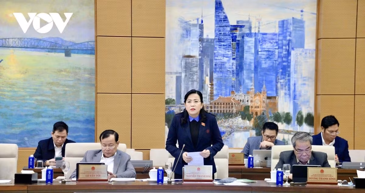 Chủ nhiệm Nguyễn Thanh Hải phát biểu tại phiên họp.