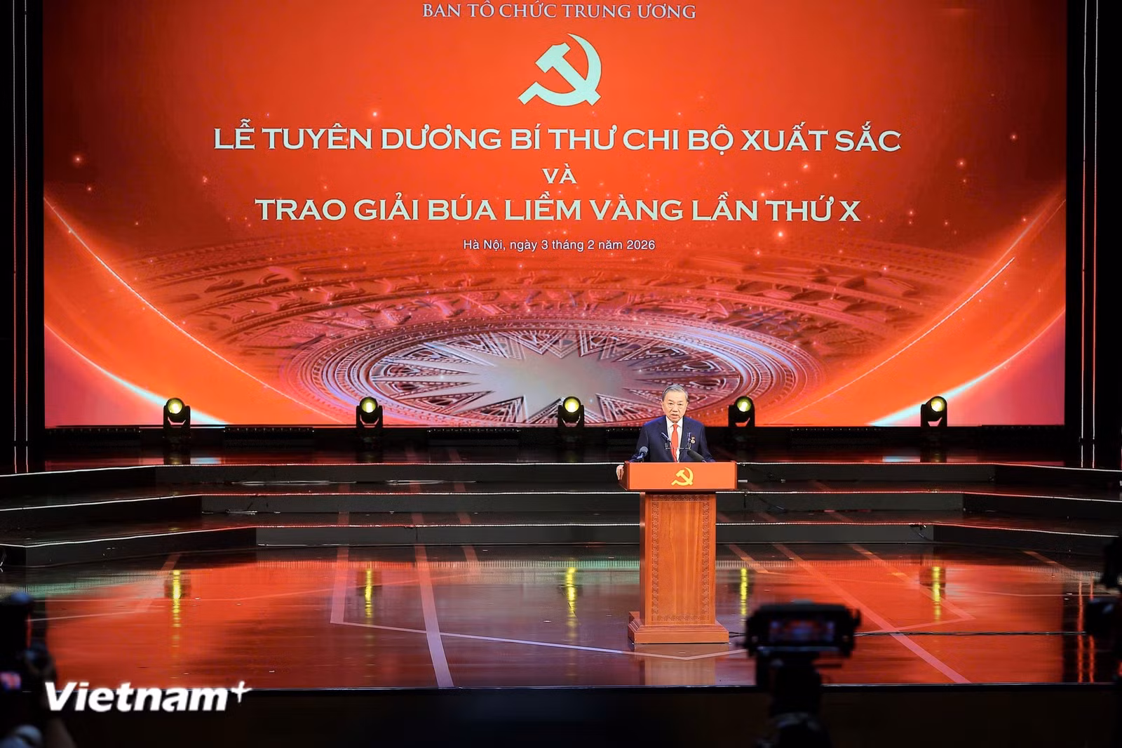 Tổng Bí thư Tô Lâm chỉ đạo tại Giải thưởng Búa liềm Vàng lần X năm 2025.