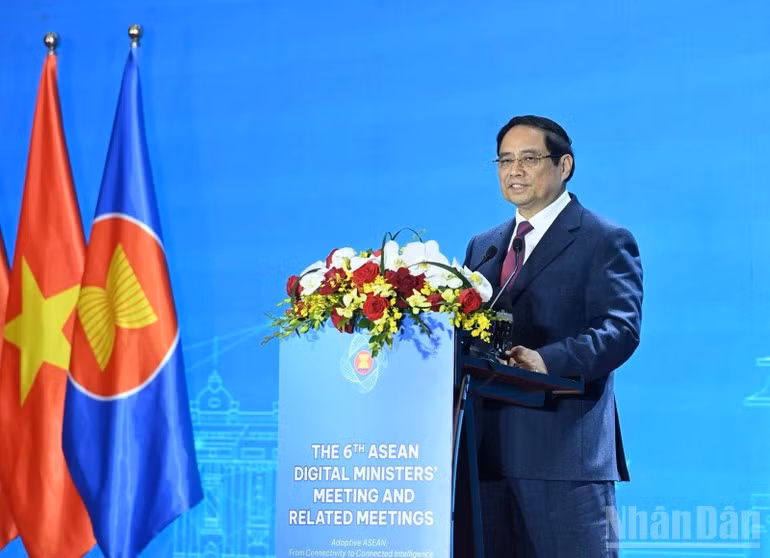 Thủ tướng Chính phủ Phạm Minh Chính phát biểu ý kiến tại hội nghị.