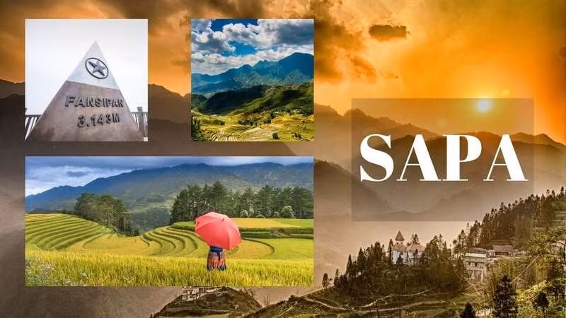 Phong cảnh hữu tình, hùng vĩ của núi non và ruộng bậc thang Sa Pa.