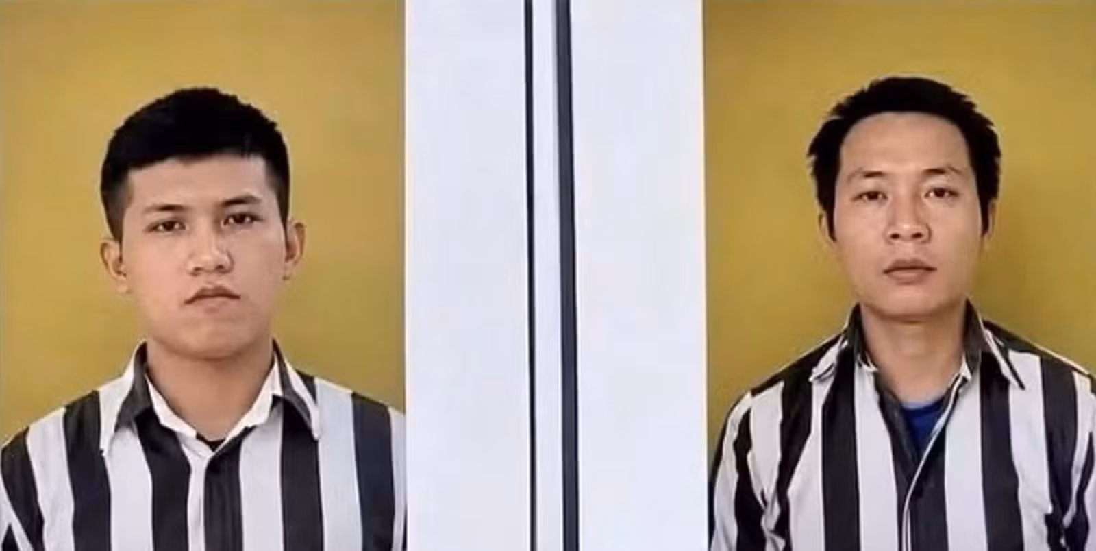 Hai phạm nhân còn lại là Hồ Văn Tình (bên trái), Lữ Văn Toàn (bên phải) còn đang bị truy nã ráo riết.