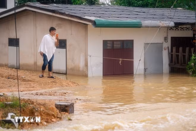 Cảnh ngập lụt tại Hat Yai, tỉnh Songkhla, Thái Lan, ngày 25/11/2025.
