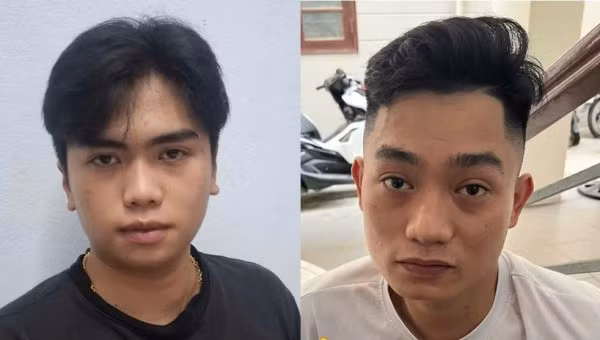 Hai đối tượng vừa bị Cơ quan CSĐT Công an Đà Nẵng bắt giữ.