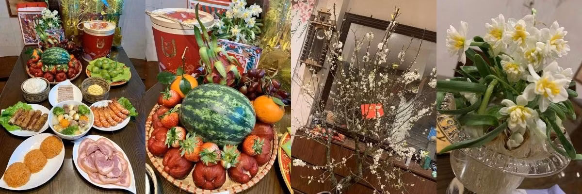 Với gia đình chị Hồng Vân, việc dọn dẹp, trang trí nhà cửa, hay nấu cỗ Tết có sự tham gia của tất cả các thành viên trong gia đình, mang lại không khí sum vầy, ấm cúng ngày Tết
