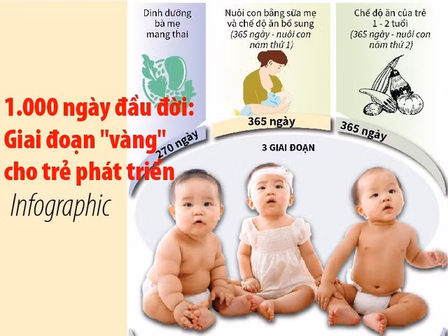 1000 ngày đầu đời là giai đoạn vàng cho trẻ phát triển.