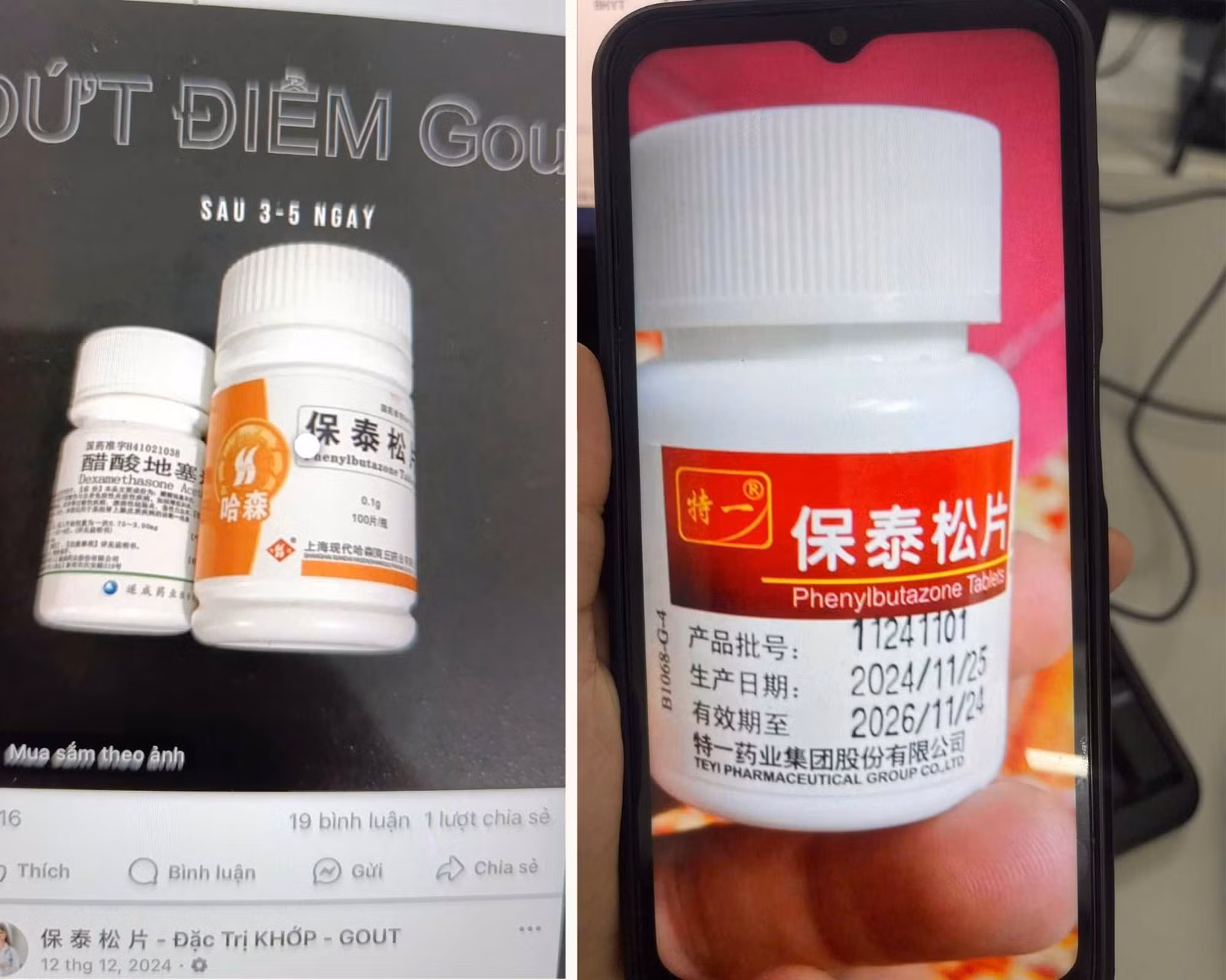 Bệnh viện Bạch Mai đã đưa ra cảnh báo khẩn cấp về loại thuốc chống viêm Phenylbutazone đã bị cấm tại Việt Nam nhưng vẫn được rao bán tràn lan trên mạng xã hội.