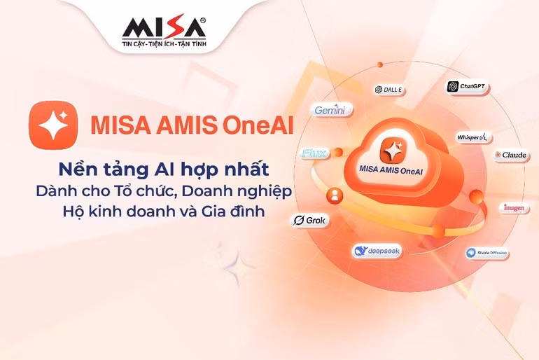 MISA AMIS OneAI hợp nhất các mô hình AI tiên tiến nhất.