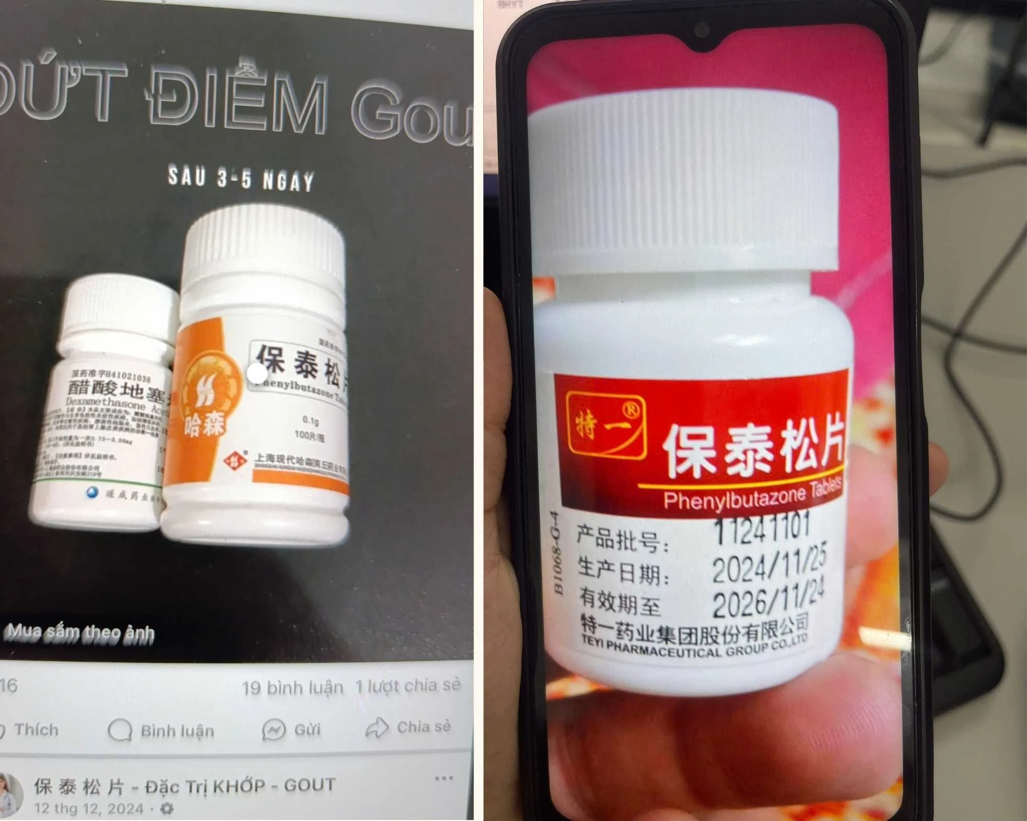 Bệnh viện Bạch Mai đã đưa ra cảnh báo khẩn cấp về loại thuốc chống viêm Phenylbutazone đã bị cấm tại Việt Nam nhưng vẫn được rao bán tràn lan trên mạng xã hội.