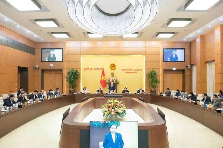 Một phiên họp Ủy ban Thường vụ Quốc hội khóa XV.