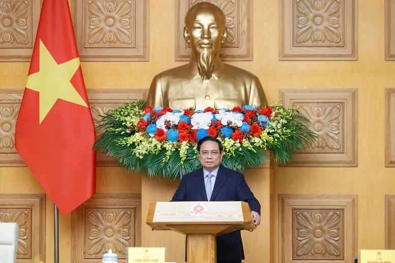 Thủ tướng chia sẻ về quan hệ kinh tế Việt Nam - Hoa Kỳ với nhà đầu tư nước ngoài - Ảnh: VGP/Nhật Bắc