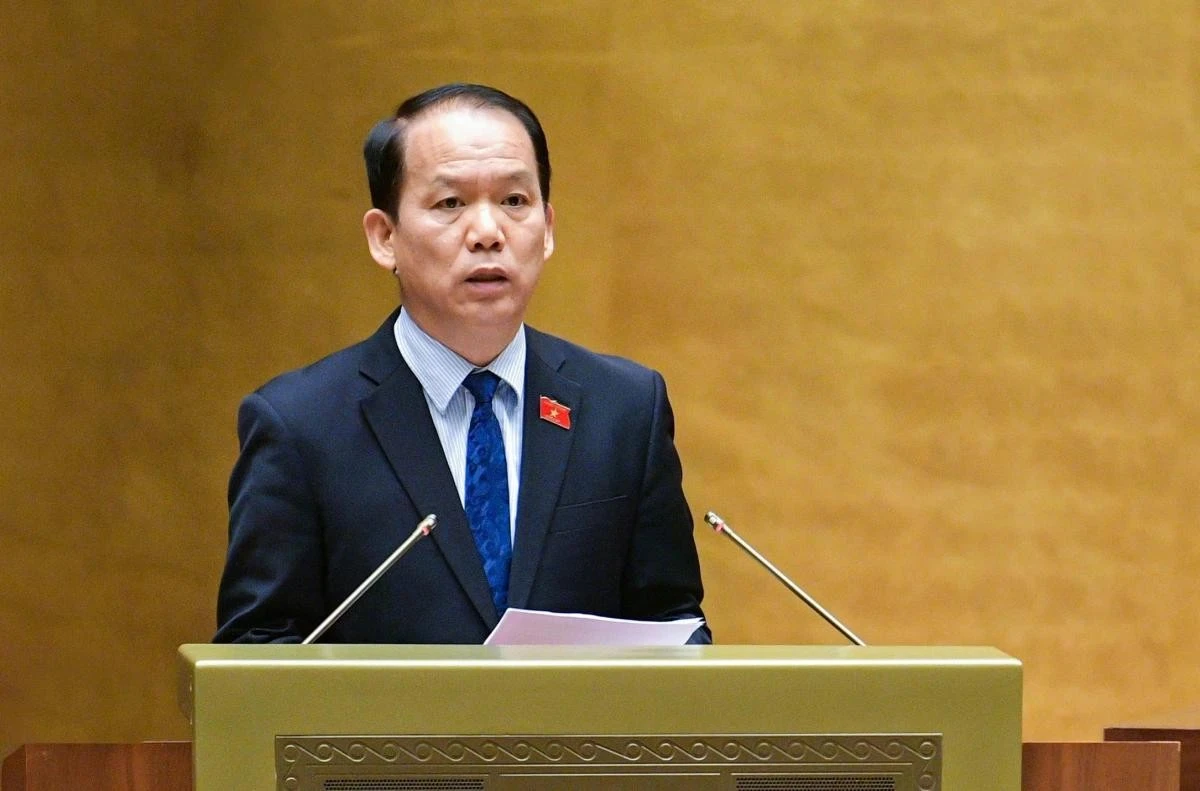 Chủ nhiệm Ủy ban Pháp luật và Tư pháp Hoàng Thanh Tùng. (Ảnh: Quốc hội)