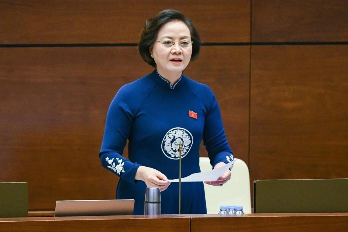 Bộ trưởng Bộ Nội vụ Phạm Thị Thanh Trà. (Ảnh: Quốc hội)