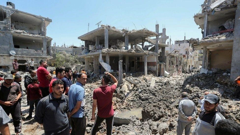 Người dân Gaza đang hứng chịu thảm họa nhân đạo tồi tệ do xung đột. Ảnh: BBC