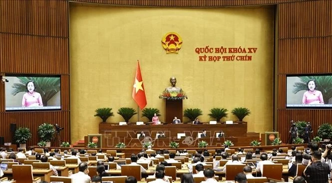 Phó Chủ tịch Quốc hội Nguyễn Thị Thanh phát biểu tại Quốc hội sáng 10/5/2025. Ảnh: Doãn Tấn/TTXVN