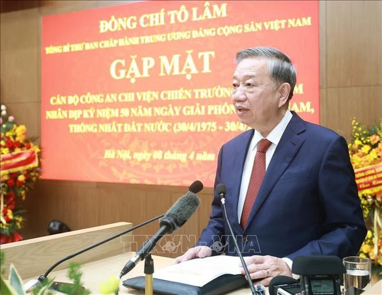 Tổng Bí thư Tô Lâm phát biểu