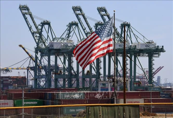 Quang cảnh cảng Long Beach, Los Angeles, Mỹ. Ảnh: AFP/TTXVN