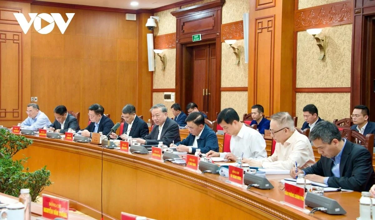 Tổng Bí thư Tô Lâm và các đại biểu tham dự phiên họp