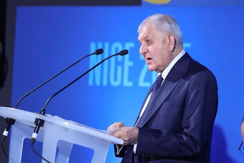 Tổng thống Iraq, ông Abdul Latif Rashid hoan nghênh các nỗ lực tập thể, hợp tác quốc tế để bảo vệ, phát triển các vùng đồng bằng châu thổ, ứng phó với các thách thức từ biến đổi khí hậu - Ảnh: VGP/Nhật Bắc