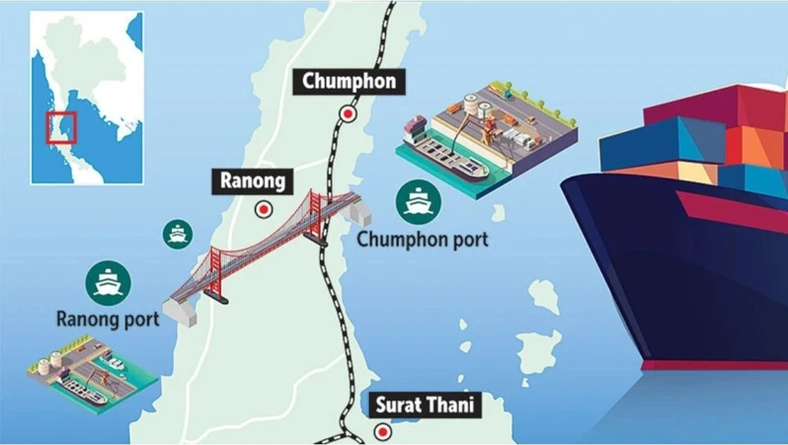Một thiết kế của cầu cạn kết nối Thái Bình Dương - Đại Tây Dương của Thái Lan. Ảnh: Bangkokpost.