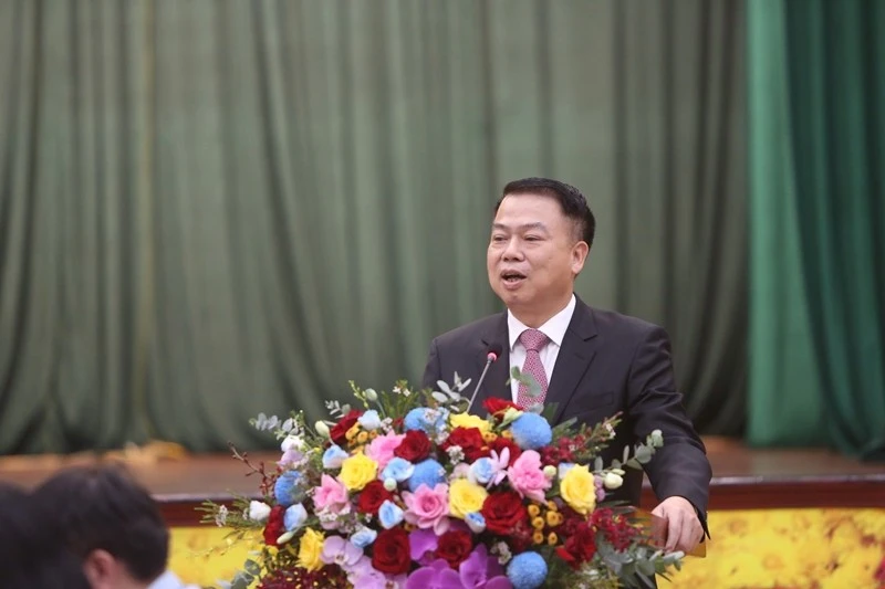 Thứ trưởng Bộ Tài chính Nguyễn Đức Chi phát biểu tại buổi họp báo. (Ảnh: M.P)
