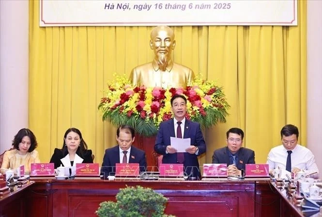 Phó Chủ nhiệm văn phòng Chủ tịch nước Phạm Thanh Hà phát biểu. Ảnh: Minh Đức/TTXVN