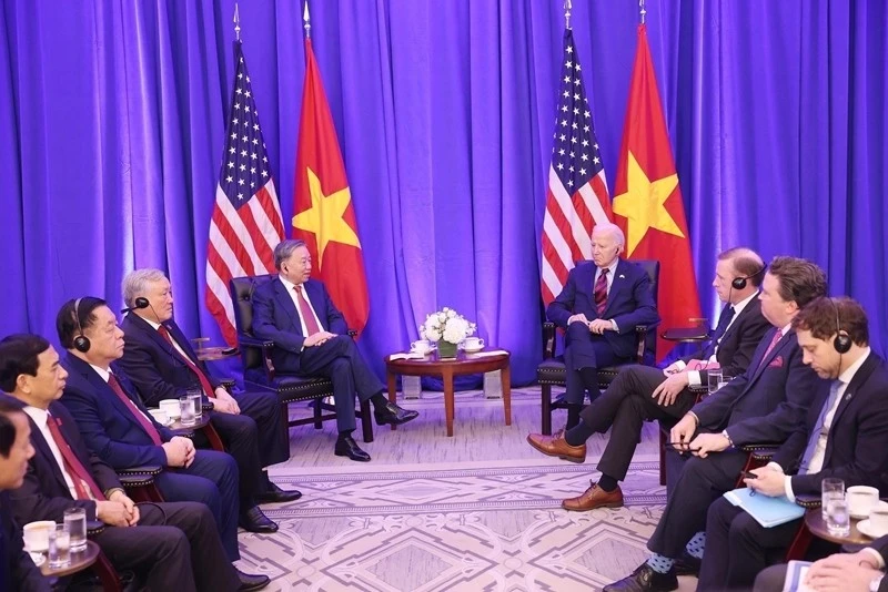 Tổng Bí thư, Chủ tịch nước Tô Lâm gặp Tổng thống Hoa Kỳ Joe Biden.
