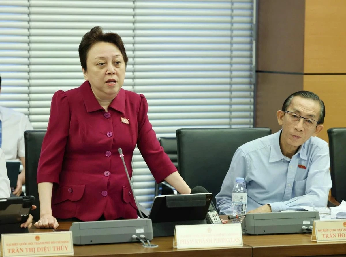 Đại biểu Phạm Khánh Phong Lan (Đoàn TP.HCM). (Ảnh: Quang Phúc)