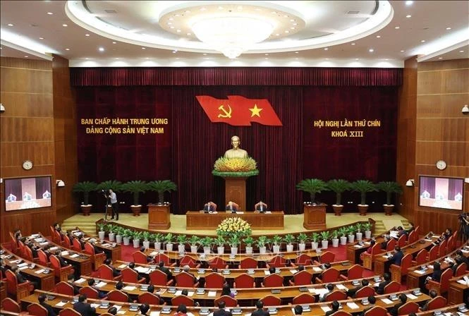Phiên bế mạc Hội nghị lần thứ chín Ban Chấp hành Trung ương Đảng khóa XIII/Ảnh minh họa/ TTXVN