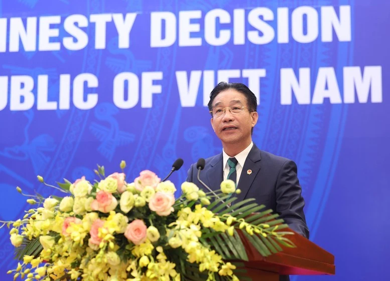 Phó Chủ nhiệm Văn phòng Chủ tịch nước Phạm Thanh Hà phát biểu tại họp báo - Ảnh: VGP/Đức Tuân