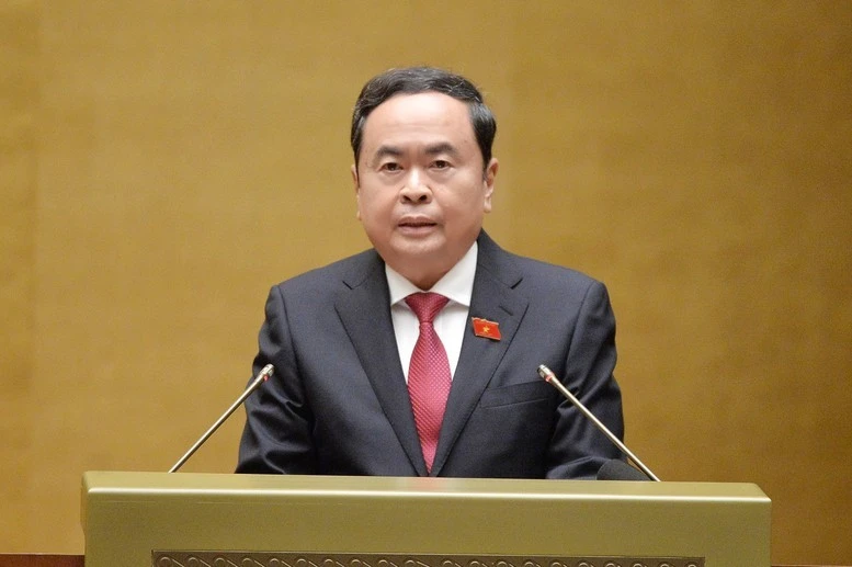 Chủ tịch Quốc hội Trần Thanh Mẫn phát biểu tại Kỳ họp thứ Tám, Quốc hội khóa XV