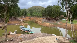 Nước hồ Thác Bà xuống thấp, ảnh hưởng lớn đến sản xuất và đời sống người dân